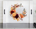 Fall Floral Wreath Stove Cover | Wooden Noodle Board | Autumn Kitchen Decor