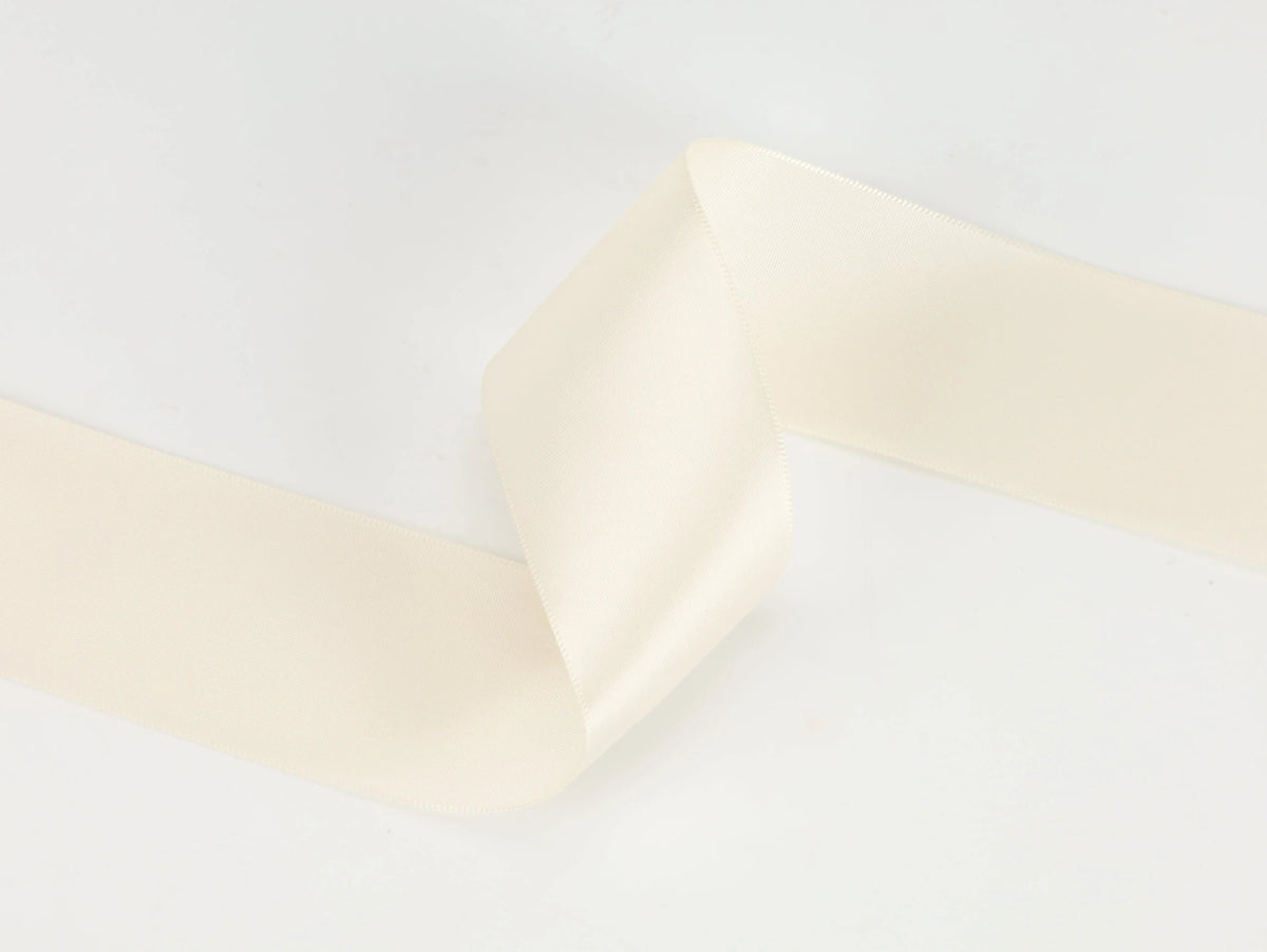 1 1/2" Double Face Satin Ribbon | Ivory (810) | 50 Yard Roll