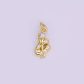 24K Gold Filled CZ Paint Brush Tool Charm | AF422