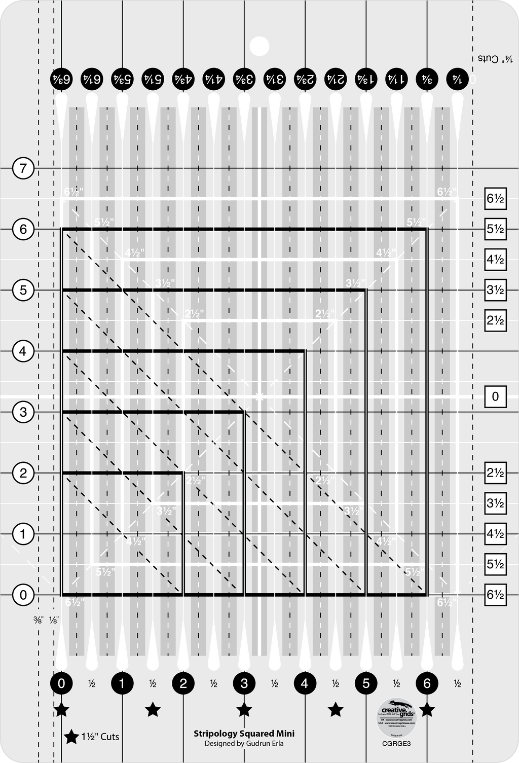 Stripology© Squared MINI Ruler CGRGE3