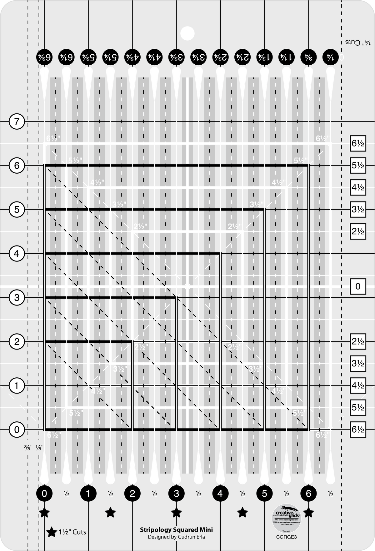 Stripology© Squared MINI Ruler CGRGE3