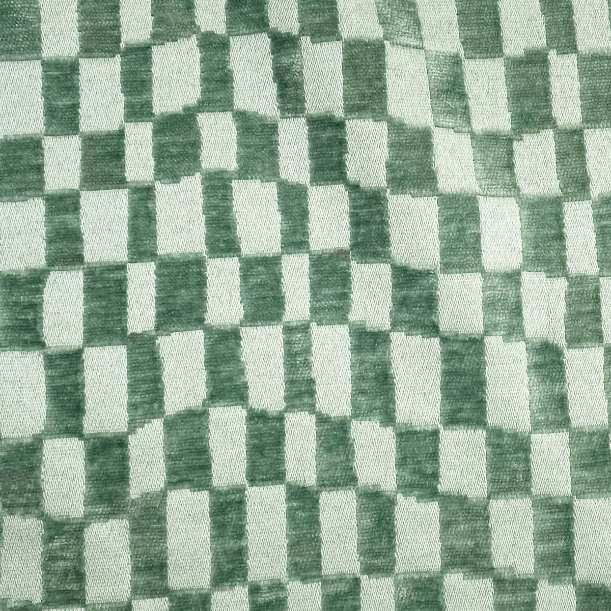 CHECKMATE - CHECKERED DESIGN CHENILLE UPHOLSTERY FABRIC
