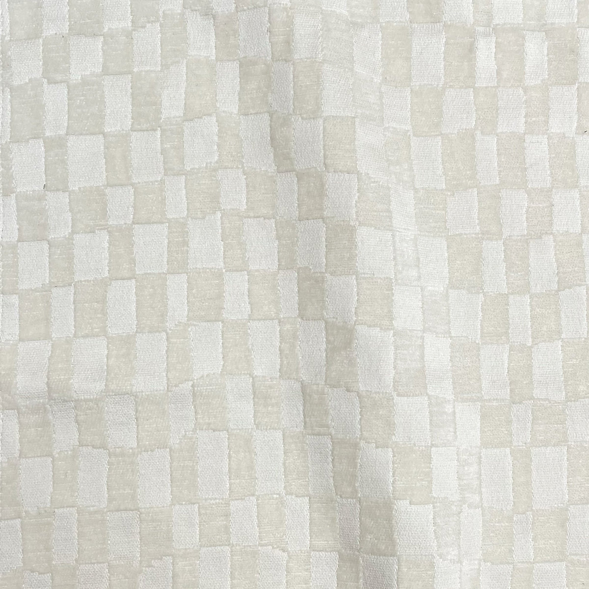 CHECKMATE - CHECKERED DESIGN CHENILLE UPHOLSTERY FABRIC