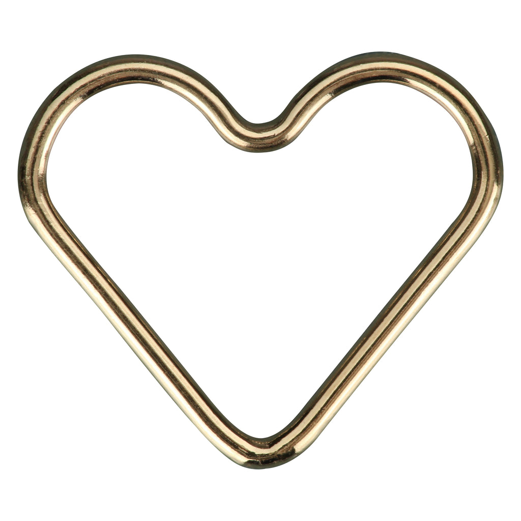 Heart Jump Ring for Permanent Jewelry, Gold-Filled