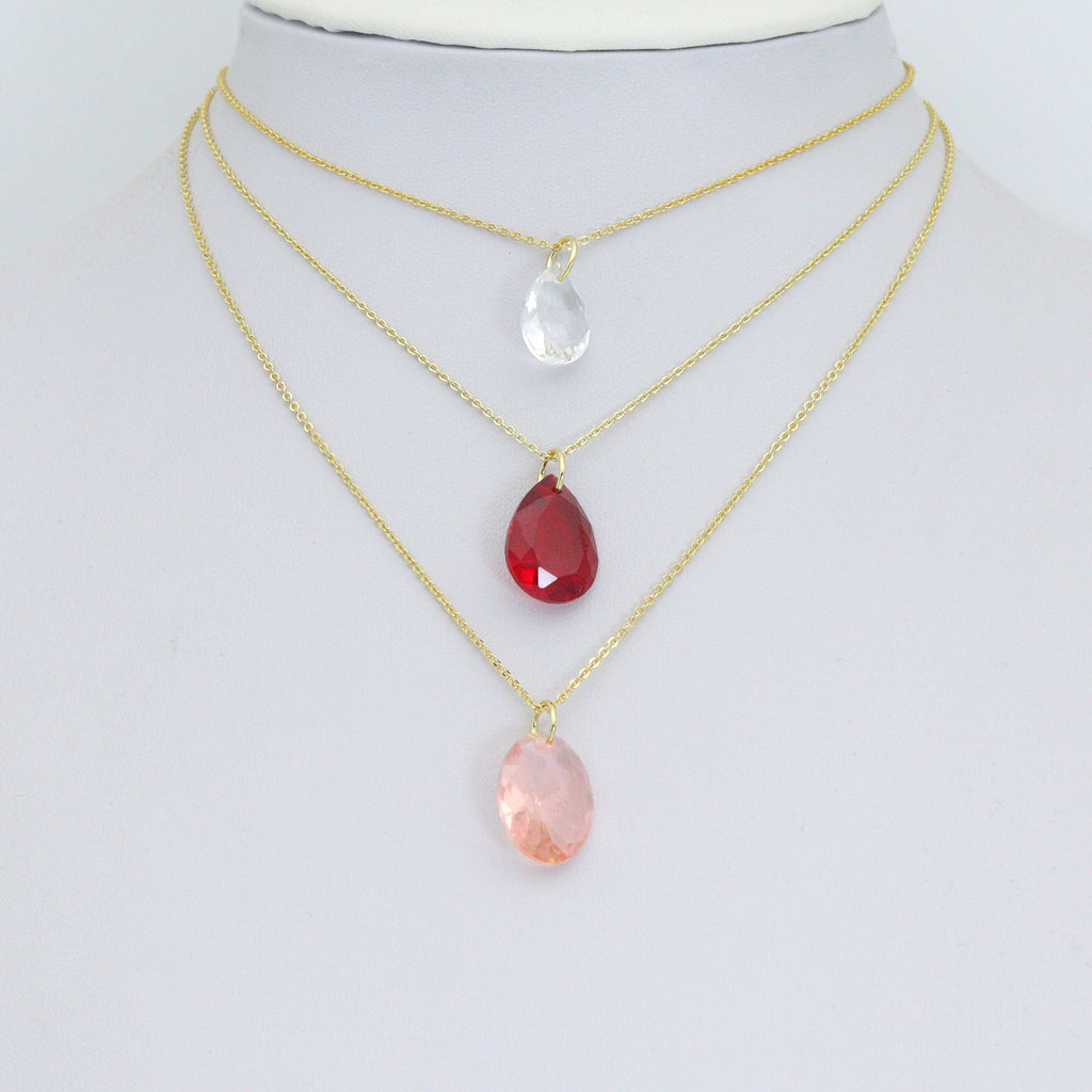 Aurora Drops Collection, Oval Drop Shape Pendant charm, Stone charm, Sku#LX969