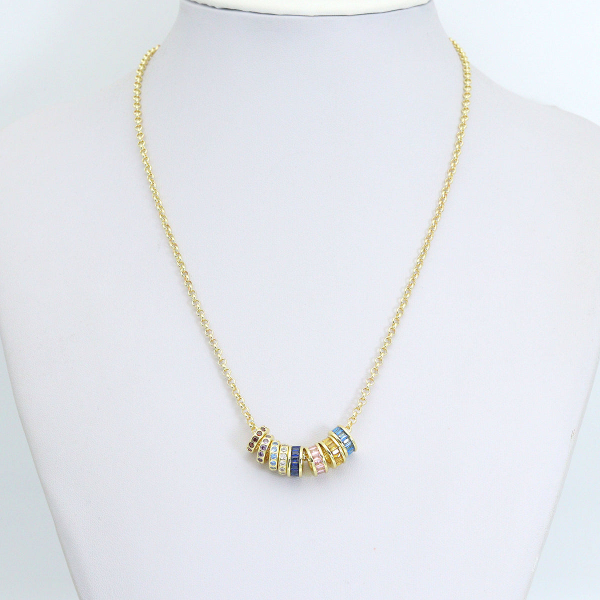 Birthstone Spacer,Spacer for Necklace, birthstone Charm Pendant, Sku#LX977