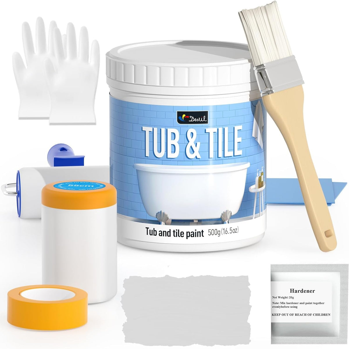 DWIL Water-Based Tub & Tile Refinishing Kit with Tools