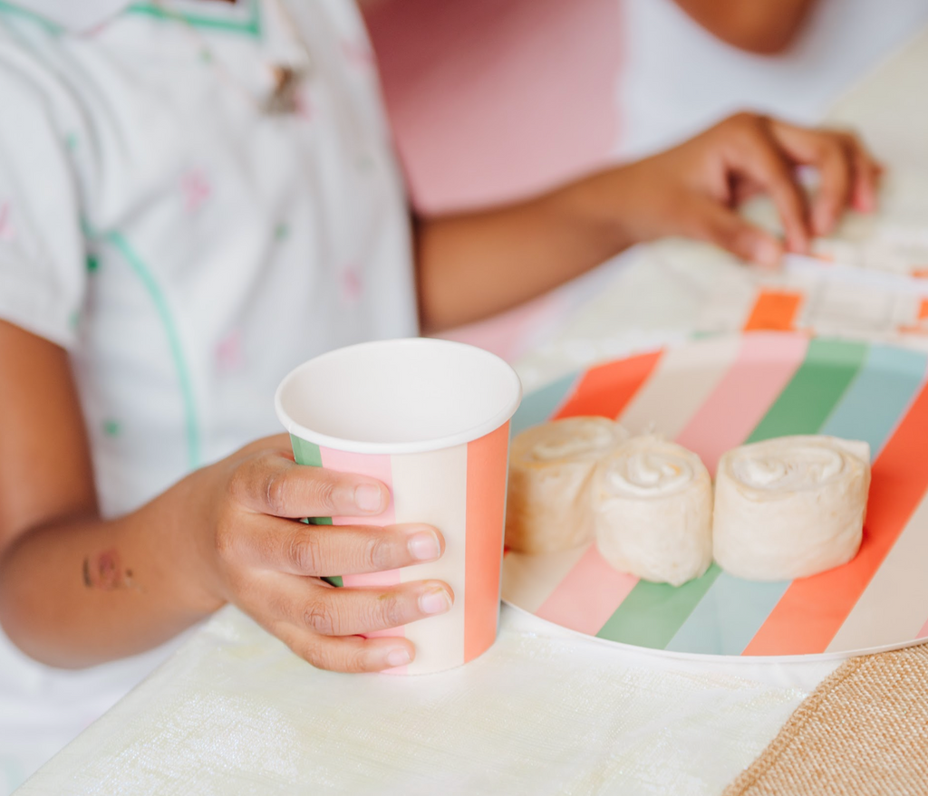 Colorful Striped Party Paper Plates 9in (x12) | Kids Birthday & Every Occasion Plates