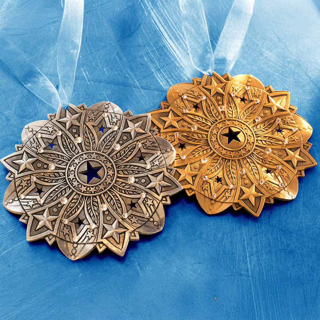 Star Spangled Snow Crystal 2026 Ornament (Bronze)
