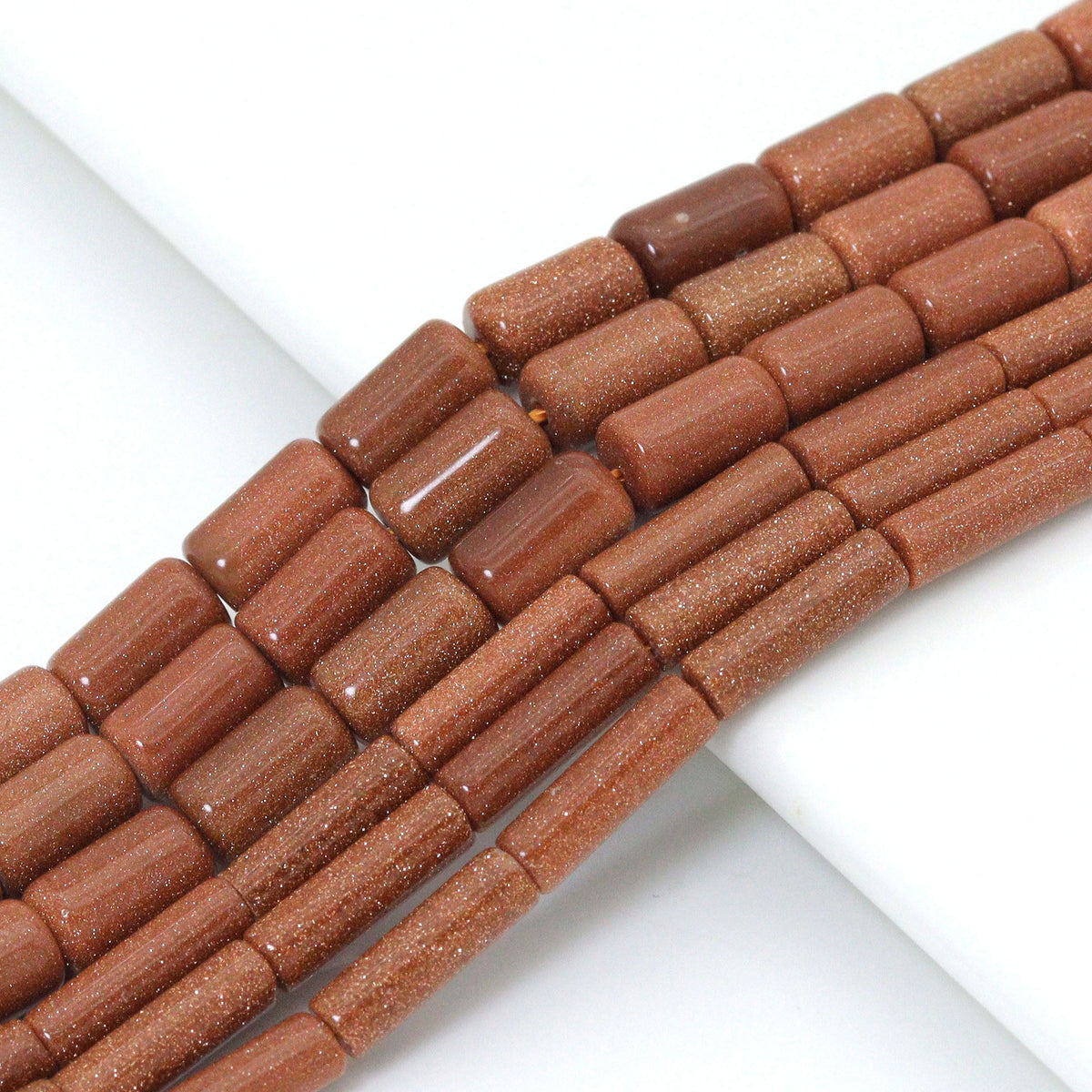 Natural Goldstone 4mm/6mm Tube beads, Goldstone beads, 16inch full strand, sku#U2379