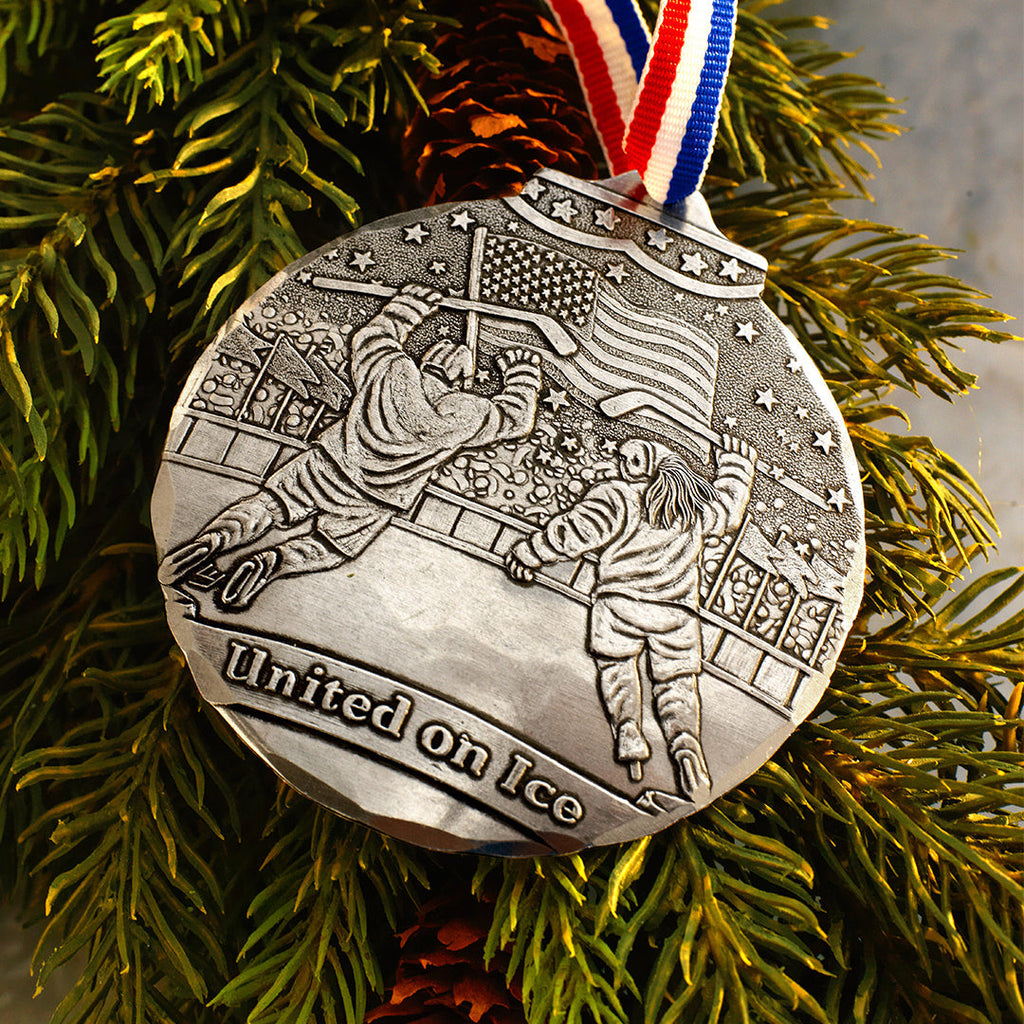United on Ice Patriotic Hockey Ornament
