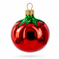 Red Tomato Mini Glass Christmas Ornament 2.8 Inches