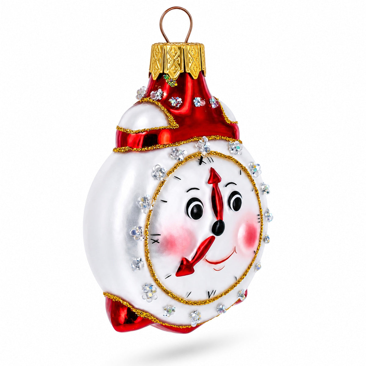 Smiling Face Alarm Clock Christmas Ornament