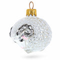 Woolly Ram with Curly Fleece Mini Glass Christmas Ornament