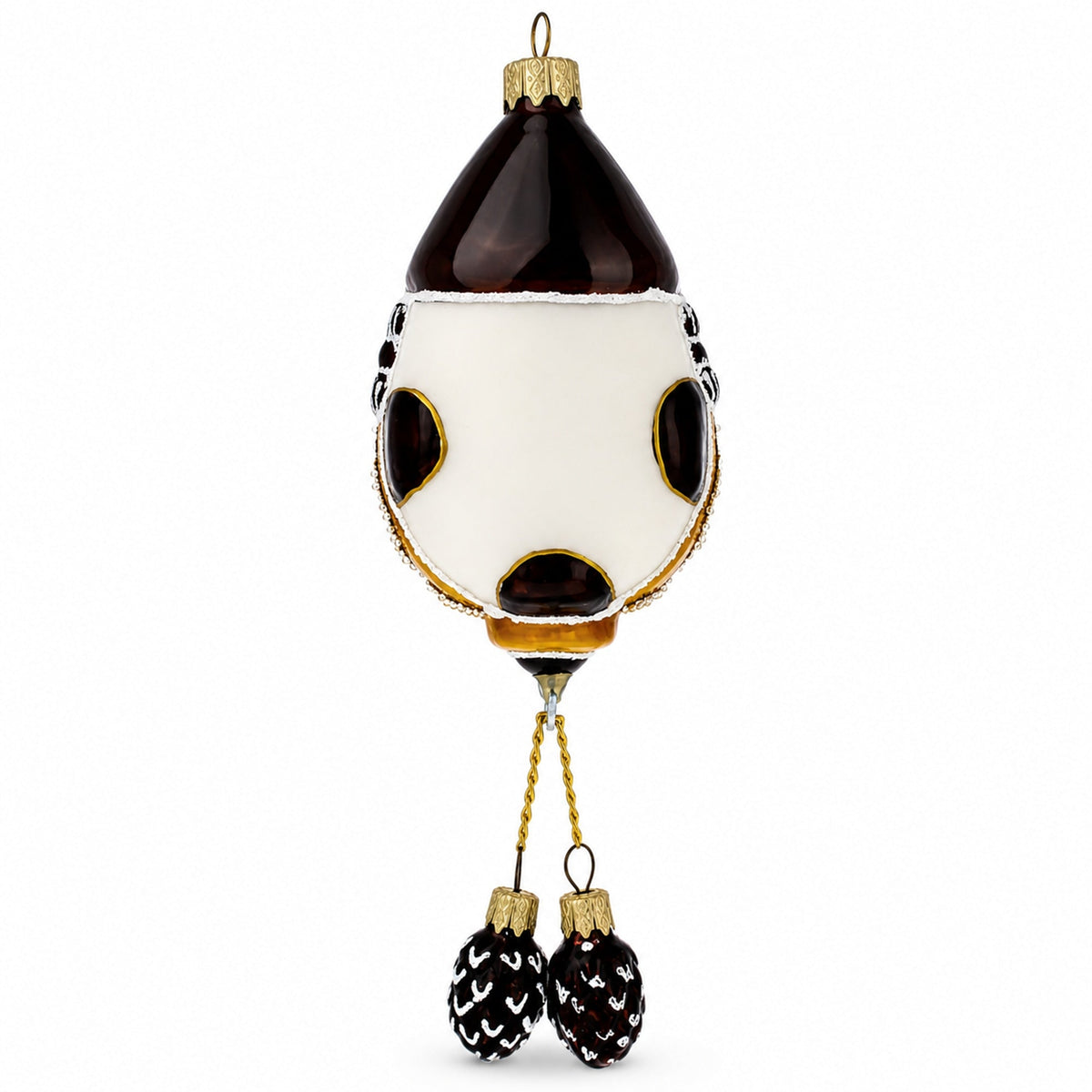 Traditional German Cuckoo Clock Glass Christmas Ornament