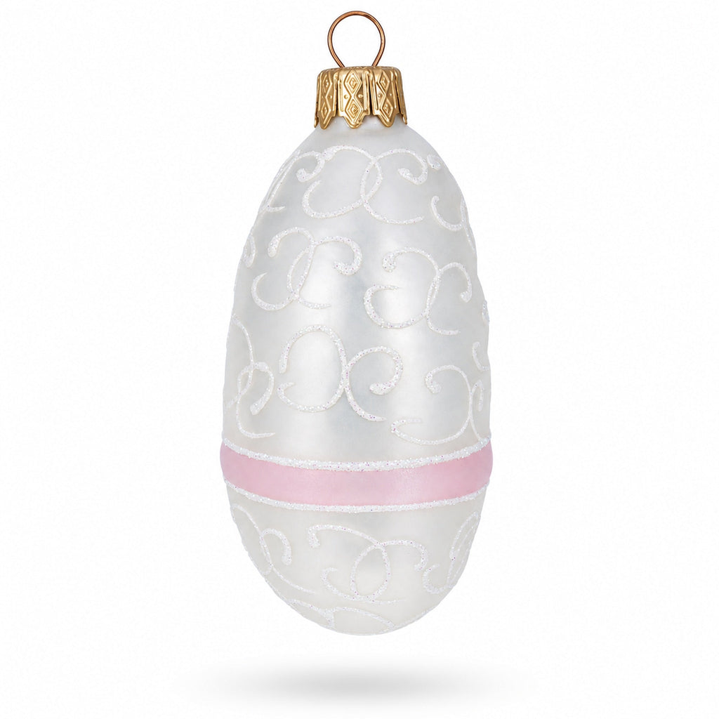 Newborn Baby Girl Glass Christmas Ornament