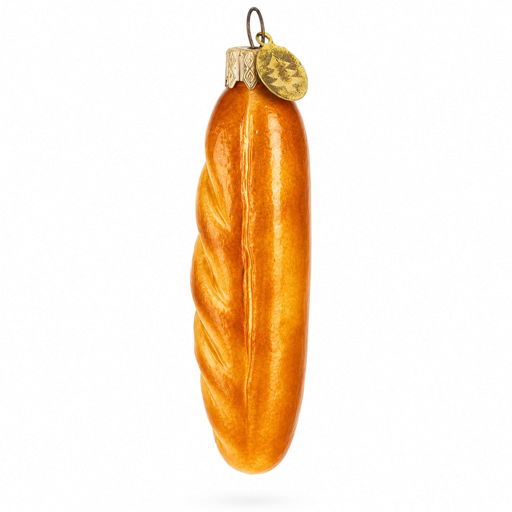 French Baguet Glass Christmas Ornament