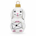 Whimsical Bunny Messenger with Envelope Glass Ornaments
