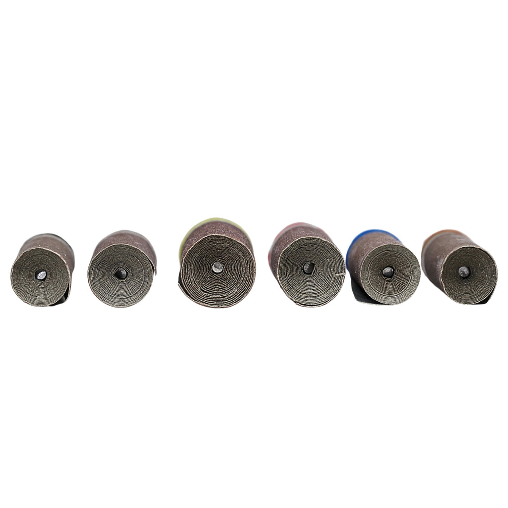 Mounted A/O Sandpaper Cartridge Roll - Japanese, Peel and Cut, 3/32" Shank