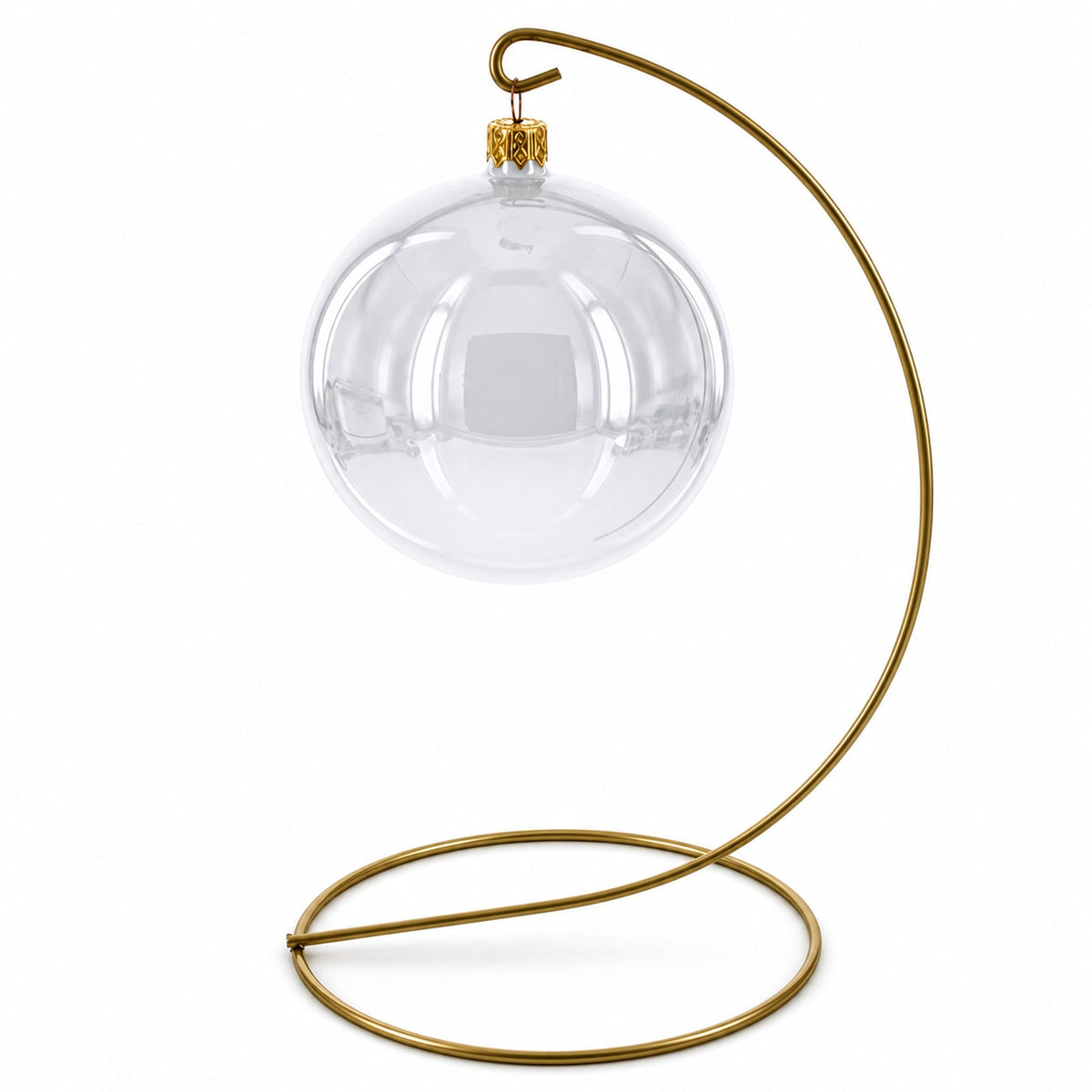 Open Frame Gold Metal Ornament Display Stand 9.2 Inches