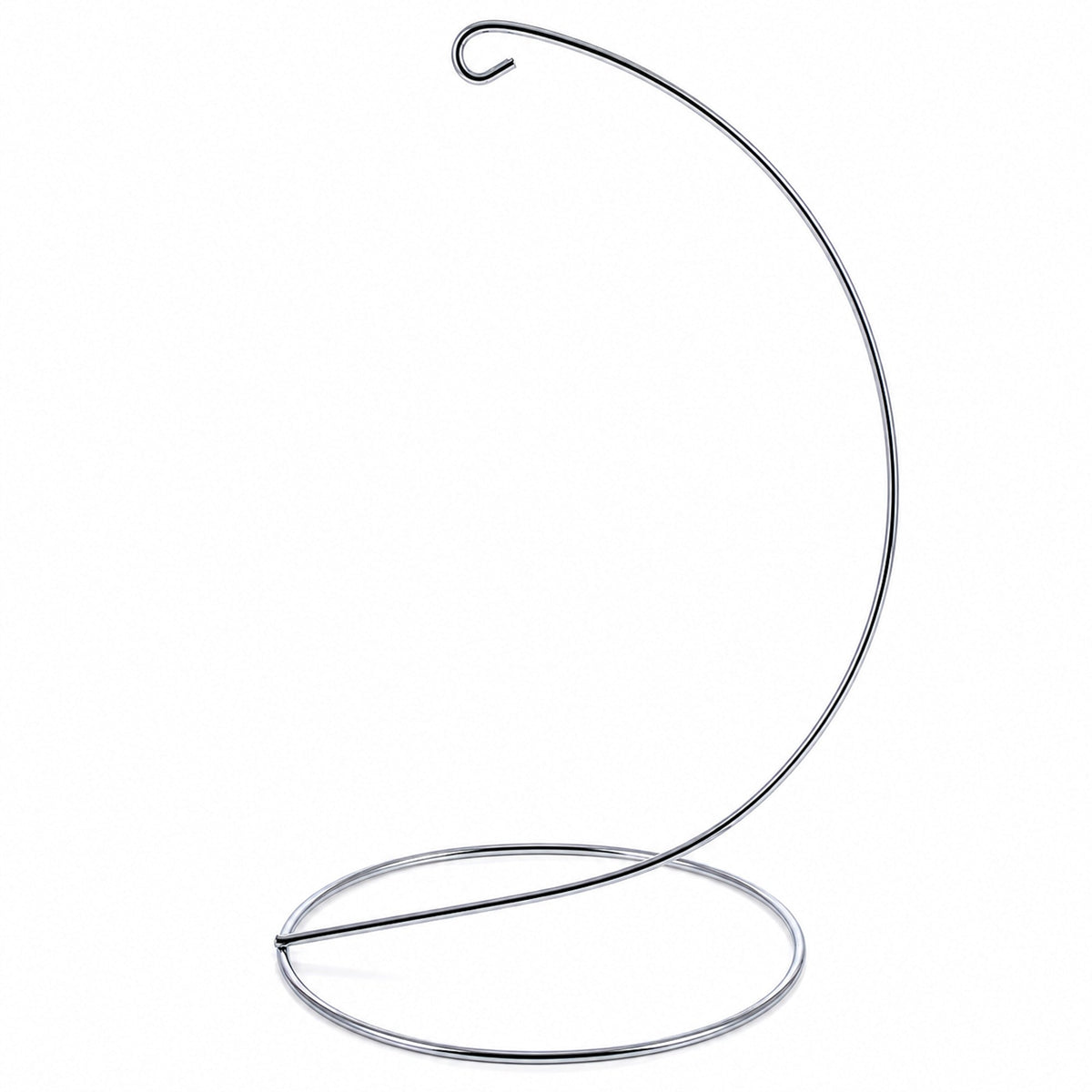 Open Frame Silver Metal Ornament Display Stand 9.2 Inches
