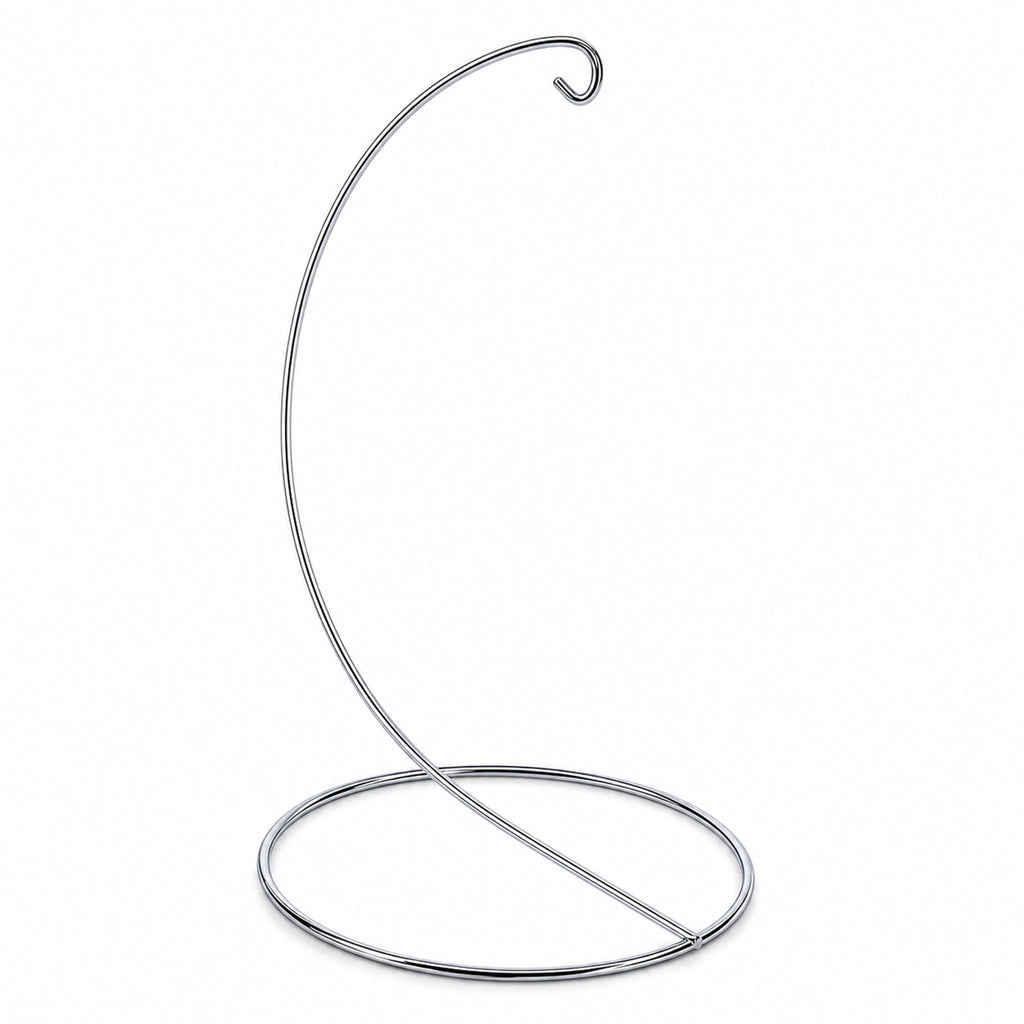 Open Frame Silver Metal Ornament Display Stand 9.2 Inches