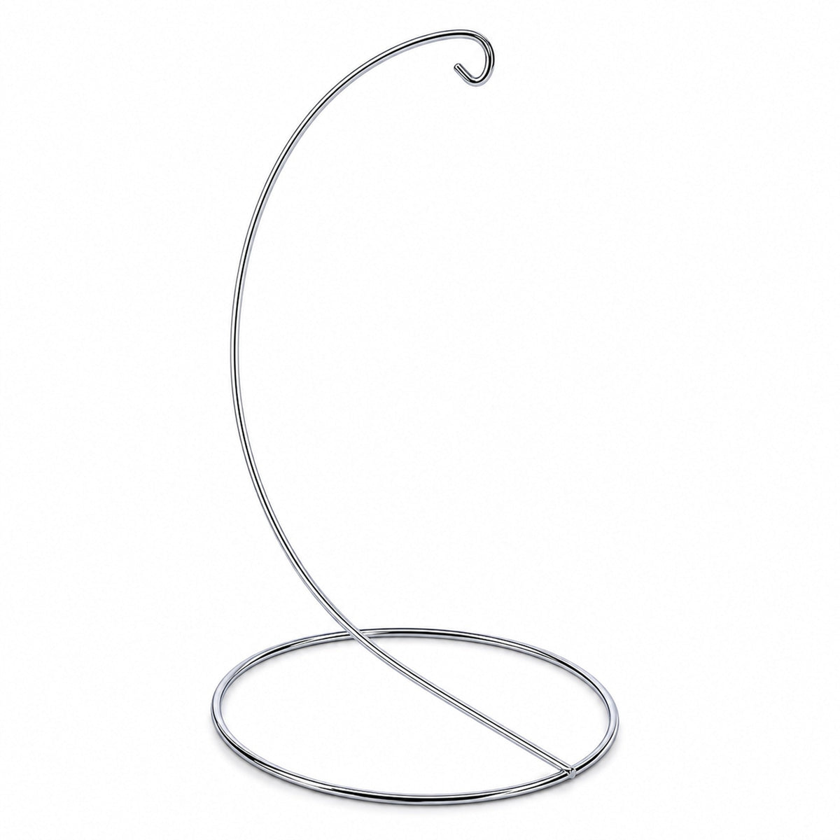 Open Frame Silver Metal Ornament Display Stand 9.2 Inches