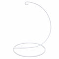 Open Frame White Painted Metal Ornament Display Stand 9.2 Inches