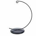 Solid Round Base Black Painted Metal Ornament Display Stand 7.8 Inches