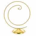 Art Deco Swirl Gold Metal Ornament Display Stand 10 Inches