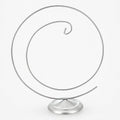 Art Deco Swirl Silver Metal Ornament Display Stand 10 Inches