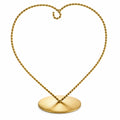 Heart-Shaped Twisted Gold Metal Ornament Display Stand 6.2 Inches