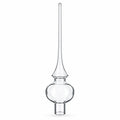 Clear Mouth-Blown Finial Glass Christmas Tree Topper 11 Inches