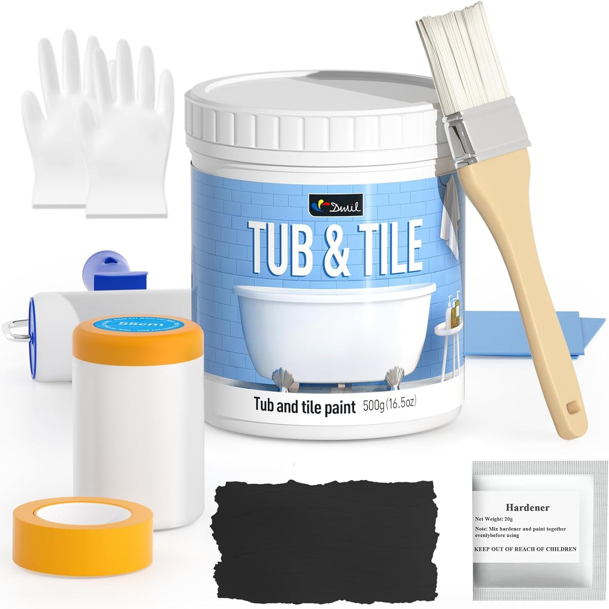 DWIL Water-Based Tub & Tile Refinishing Kit with Tools