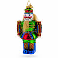 Colorful Nutcracker Glass Christmas Ornament