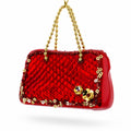 Red Purse Glass Christmas Ornament