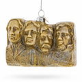 Mount Rushmore, South Dakota Glass Christmas Ornament