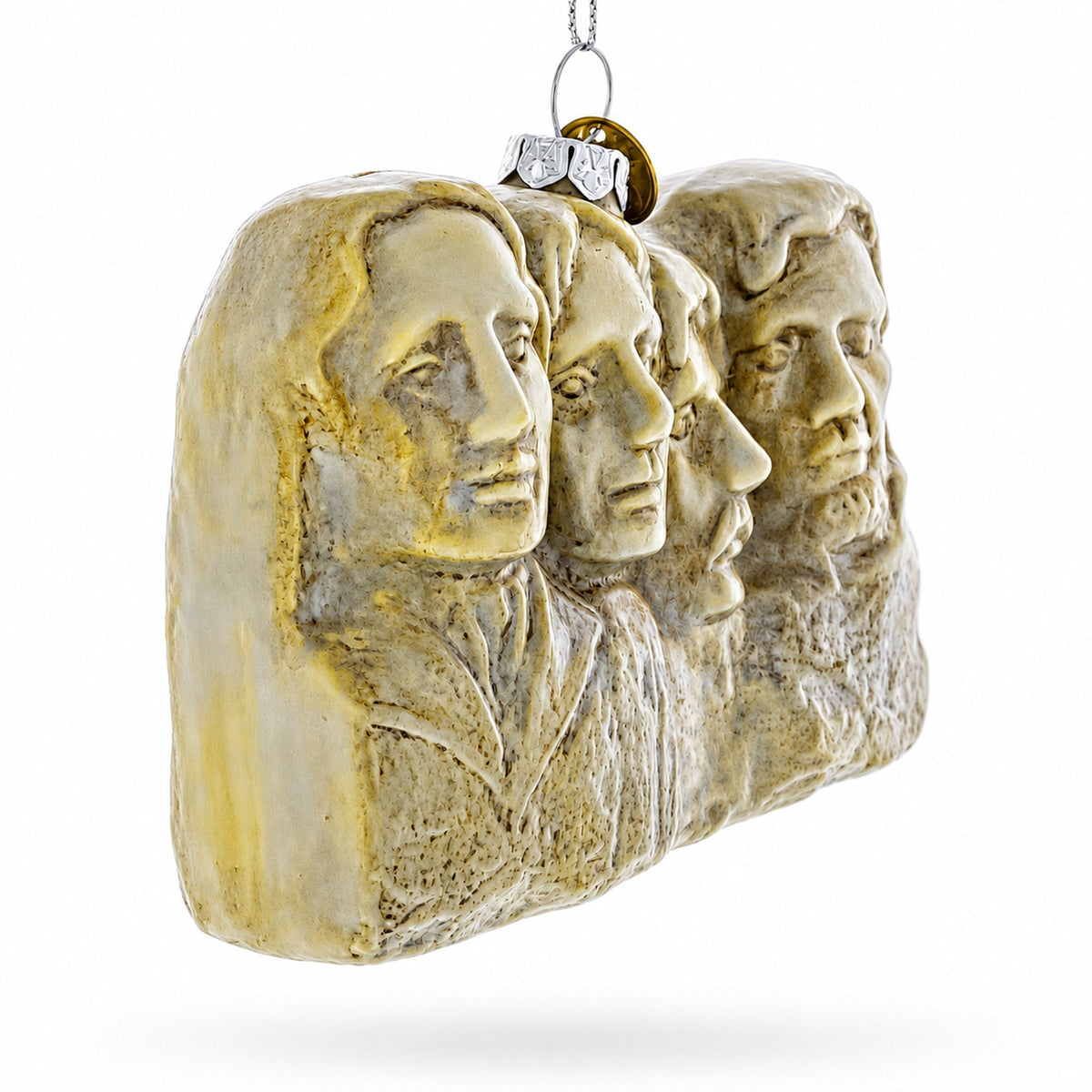 Mount Rushmore, South Dakota Glass Christmas Ornament