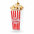 Popcorn Bucket Glass Christmas Ornament