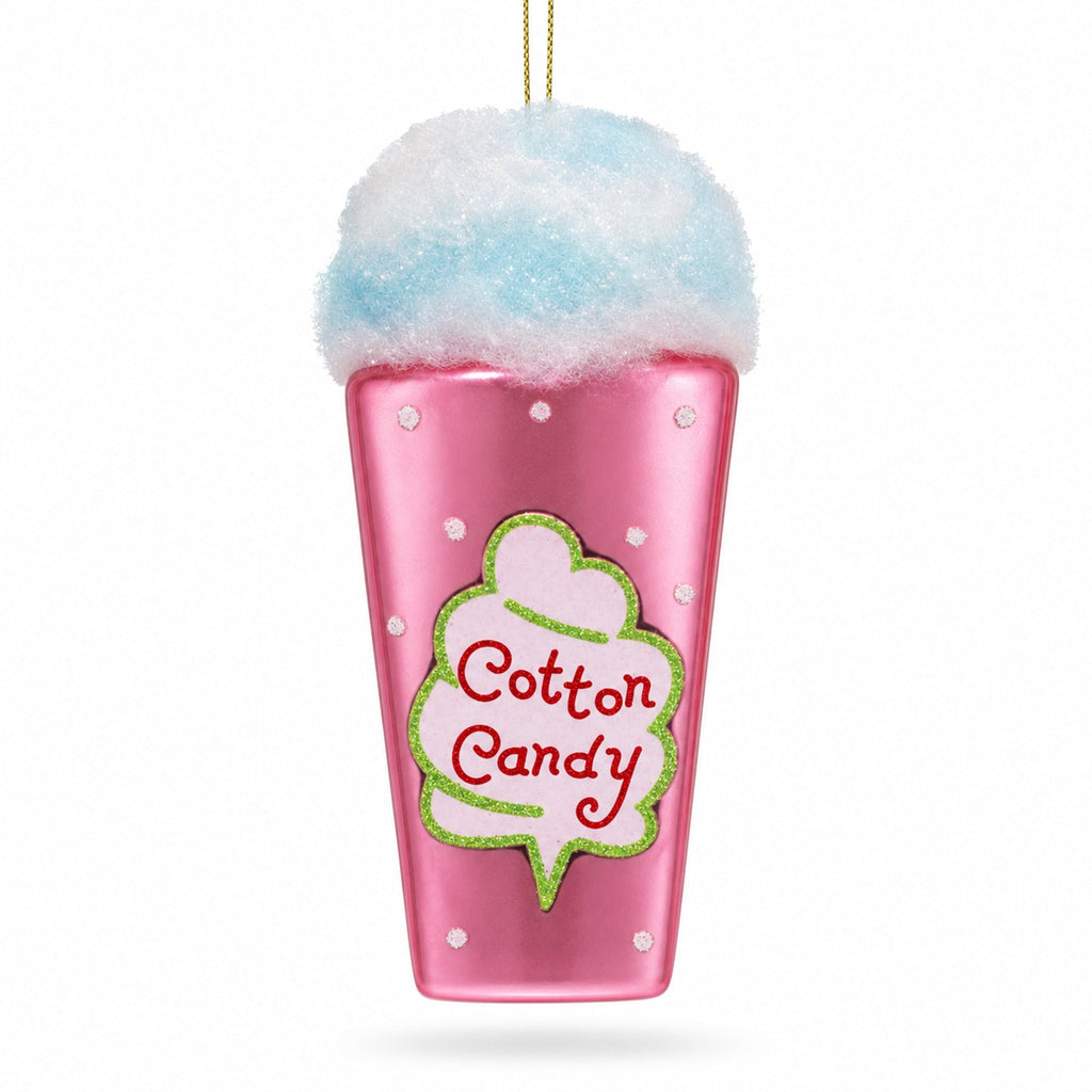 Cotton Candy Glass Christmas Ornament