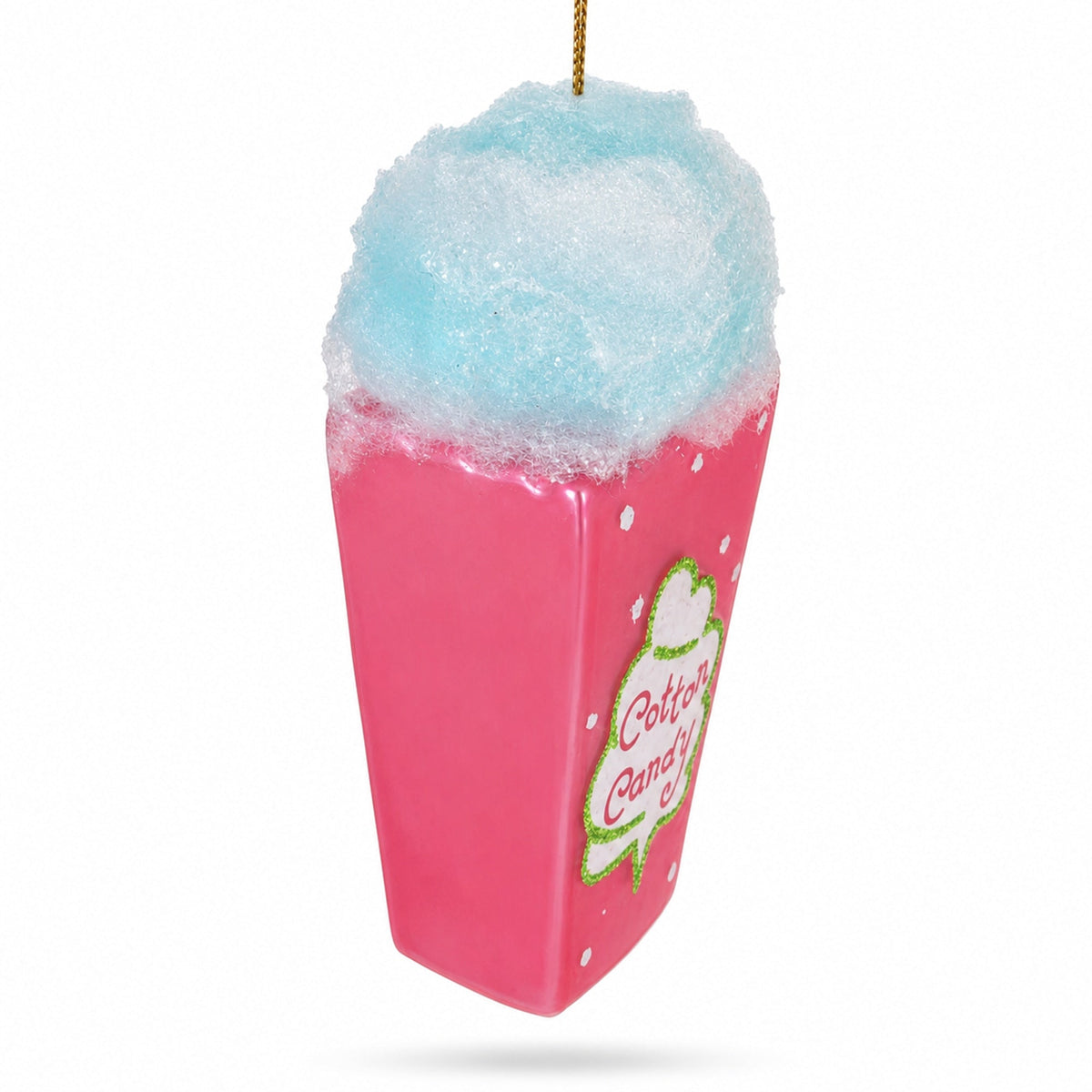 Cotton Candy Glass Christmas Ornament
