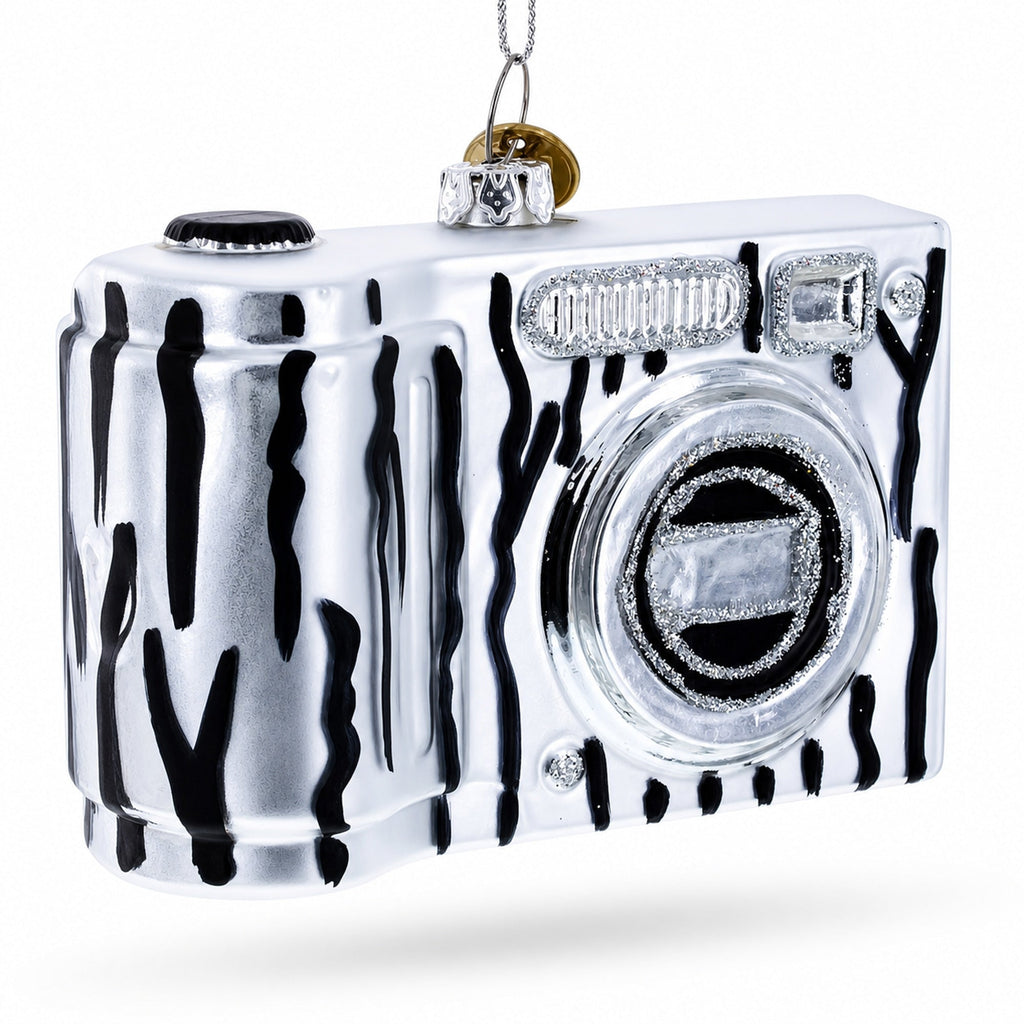 Classic Camera for Photography Enthusiasts Glass Christmas Ornament