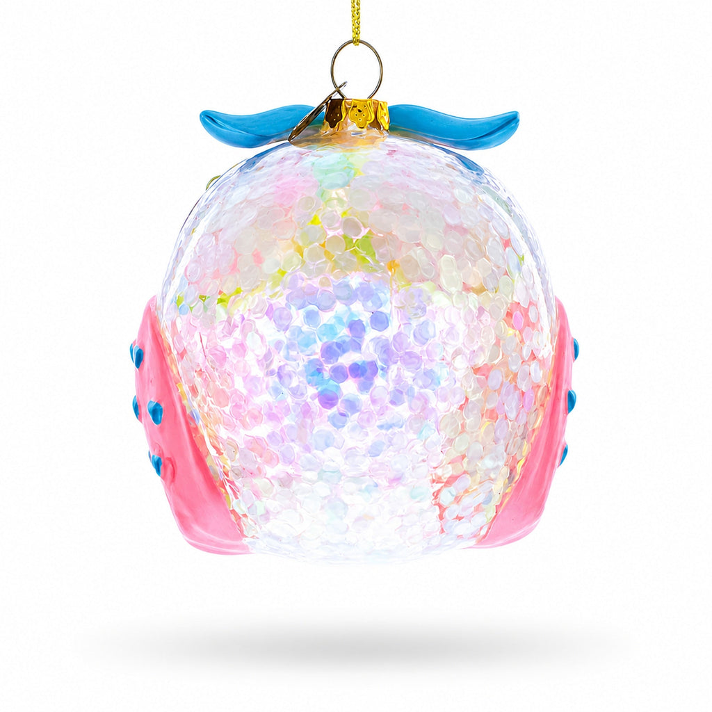 Sage Wise Owl Glass Christmas Ornament