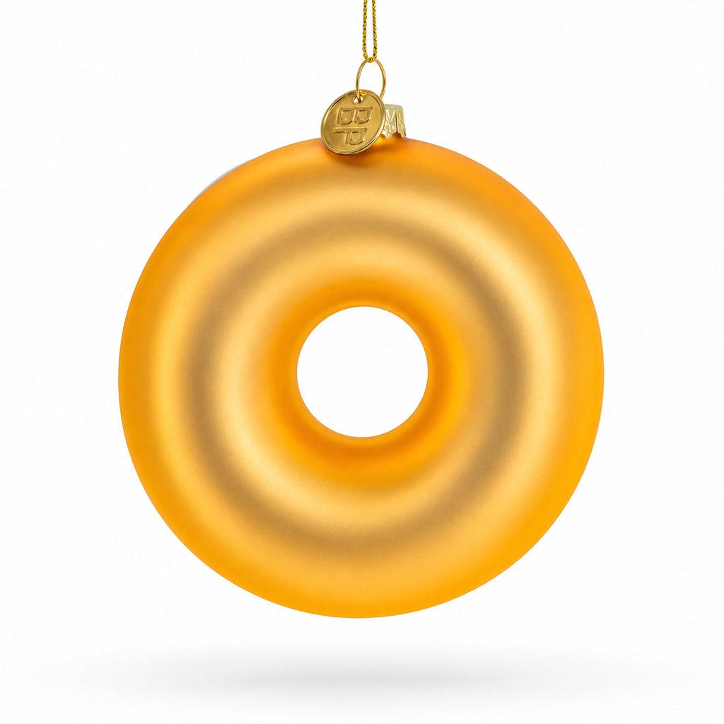 Doughnut Delight Glass Christmas Ornament