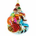 Enchanting Cinderella and Prince Glass Christmas Ornament
