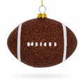Shiny Football Glass Christmas Ornament