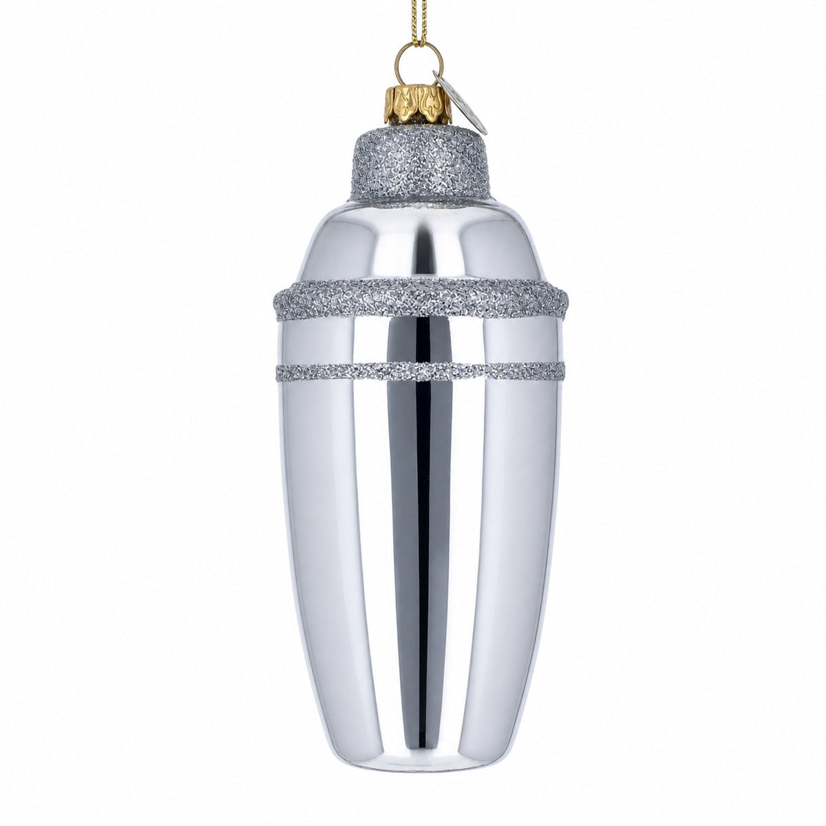 Bar Cocktail Shaker Glass Christmas Ornament