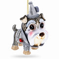 Schnauzer Glass Christmas Ornament