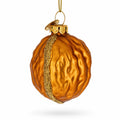 Glittered Walnut Glass Christmas Ornament