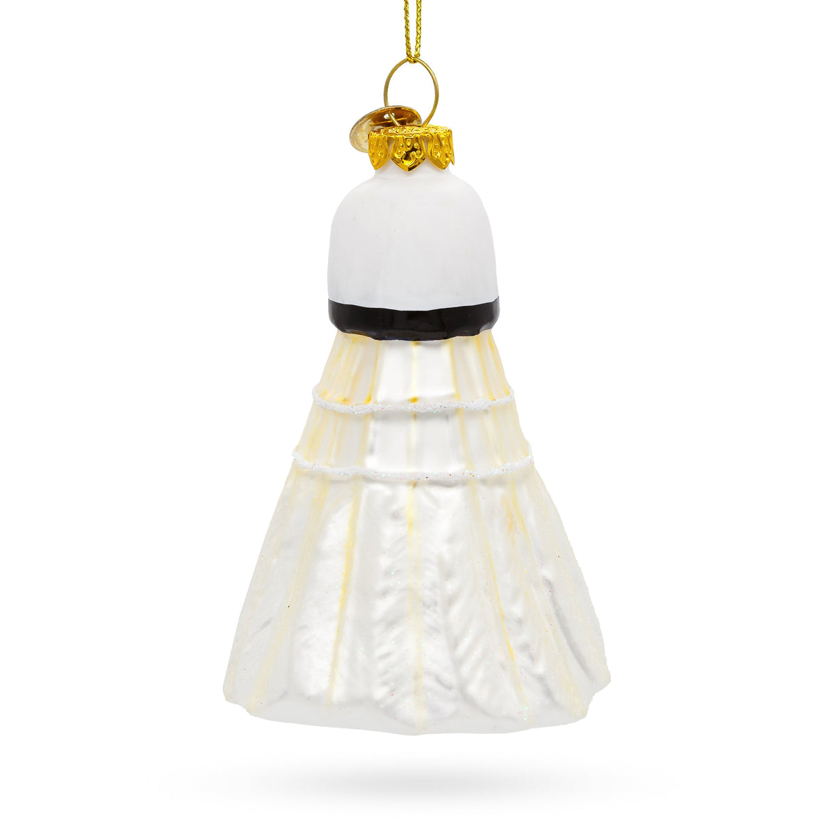Badminton Shuttlecock Birdie Glass Christmas Ornament